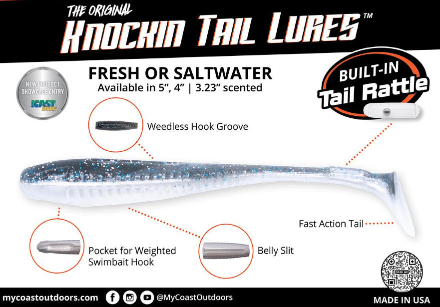 4" Assorted Knockin Tail Lure Bag with Built-In Tail Rattle